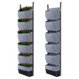 Hanging Planter Bag with 6 Pockets Vertical Gardening Systems Waterproof Wall Mount Flower Garden Vegetable Planting Bags for Patio House Balcony Sale