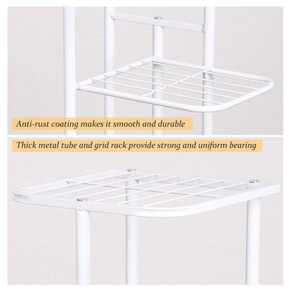 Heavy Duty 4-Tier Potted Plants Display Shelf Flower Pots Rack Potting Ladder Stand Storage Rack Supply