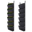 Hanging Planter Bag with 6 Pockets Vertical Gardening Systems Waterproof Wall Mount Flower Garden Vegetable Planting Bags for Patio House Balcony Sale