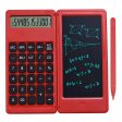 Foldable Calculator + 6 Inch LCD Writing Tablet Digital Drawing Pad 12 Digits Display with Stylus Pen Erase Button for Children Adults on Sale