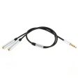 3.5mm Male to 2 Female Audio Extension Cord Earphone Audio Splitter Cable, Length: 30cm For Cheap