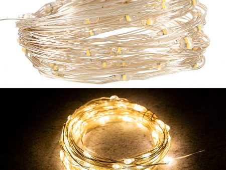 DC 6V 10M 33FT 100LED Copper Wire Xmas Wedding Party String Fairy Light for Party Garden Indoor Decoration Outdoor Decoration For Cheap