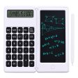 Foldable Calculator + 6 Inch LCD Writing Tablet Digital Drawing Pad 12 Digits Display with Stylus Pen Erase Button for Children Adults on Sale