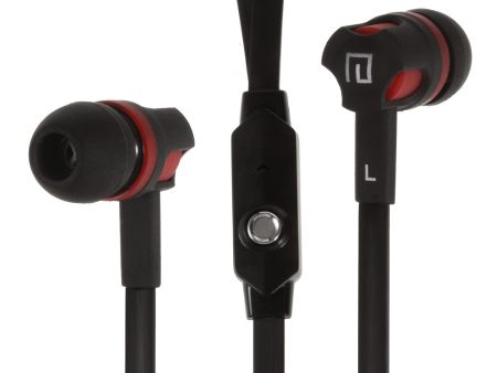 LANGSTON JM26 3.5mm Flat In-ear Stereo Earphone Headset with Mic for iPhone Samsung HTC For Sale