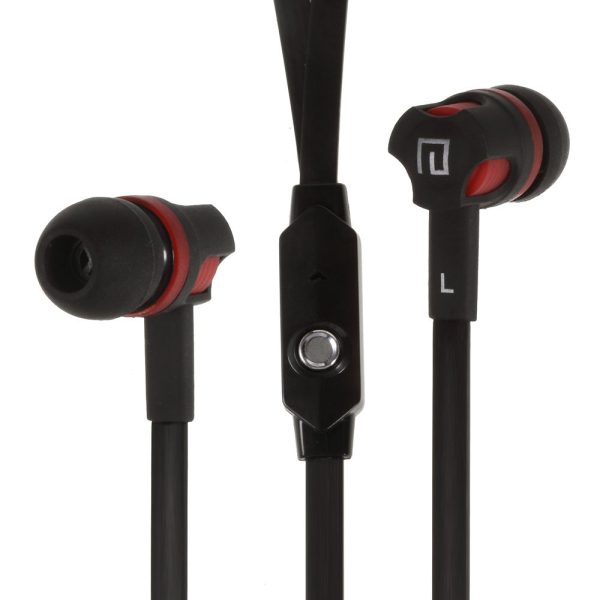 LANGSTON JM26 3.5mm Flat In-ear Stereo Earphone Headset with Mic for iPhone Samsung HTC For Sale