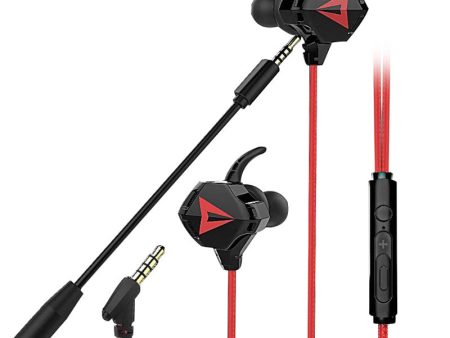 G5 3.5mm Wired In-ear Gaming Headphone Mobile PC Gamer Earphone with Ear Hooks For Cheap