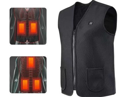 Men Heated Vest Winter Warm Heated Vest Heating Jacket Light USB Electric Warm Clothes for Outdoor Running Cycling Biking Driving Hiking(Battery Not Included) Discount