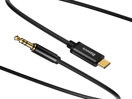 BASEUS M01 1.2m Type-C to 3.5mm AUX Audio Cable Extension Gold-plated Audio Cord Compatible with Type-C Mobile Phones Sale