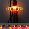 Safety Warning Bike Tail Lights USB Rechargeable LED Mini Bicycle Rear Turn Signal Lights with Remote Control on Sale