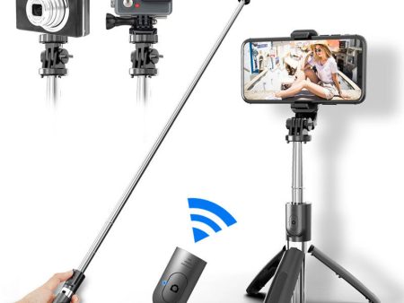 SELFIESHOW L02 Wireless Bluetooth Control Cellphone Selfie Stick 1 Meter Length Tripod Stand Online Sale