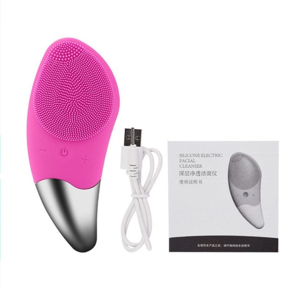 Facial Cleansing Brush Silicone Beauty Massager Electric 5 Speed Sonic Vibrating Scrubber for Deep Cleanser with IPX7 Waterproof Online Sale