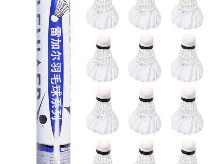 12Pcs Feather Badminton Shuttlecocks High Speed Badminton Balls for Indoor Outdoor Sports Online now