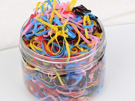 500Pcs Baby Kids Girls Hair Ties Toddler Hair Holders Elastic Rubber Bands with Clear Box Cheap