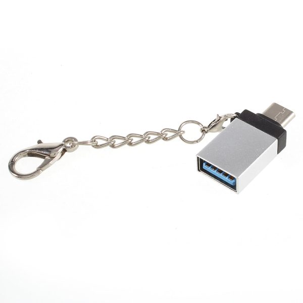 Male USB Type-C to Female Micro USB OTG Adapter with Anti-lost Hook for Samsung Huawei Sony Cheap