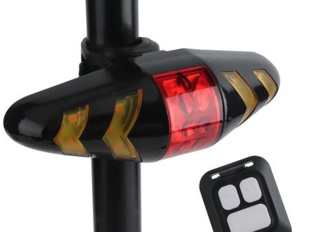 Safety Warning Bike Tail Lights USB Rechargeable LED Mini Bicycle Rear Turn Signal Lights with Remote Control on Sale