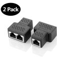 2PCS RJ45 Splitter Adapter 1 to 2 Dual Female 8P8C Extender Plug LAN Interface Ethernet Socket Connector Cheap