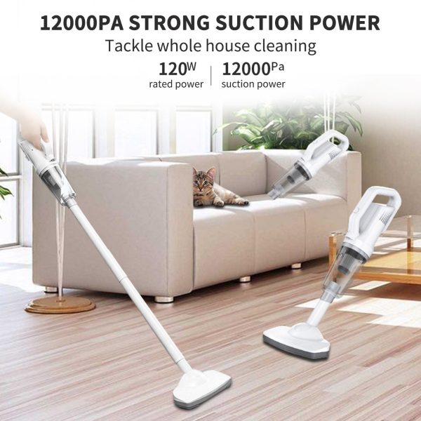 Wireless Car Vacuum Cleaner 12KPa Powerful Suction Wet Dry 120W Household Handheld Vacuum Cleaner with Floor Brush Online Sale