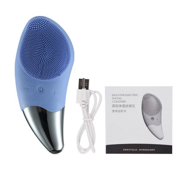 Facial Cleansing Brush Silicone Beauty Massager Electric 5 Speed Sonic Vibrating Scrubber for Deep Cleanser with IPX7 Waterproof Online Sale