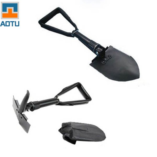 AOTU AT7571 Multi-functional Outdoor Folding Shovel Engineer Shovel for Camping Hiking on Sale