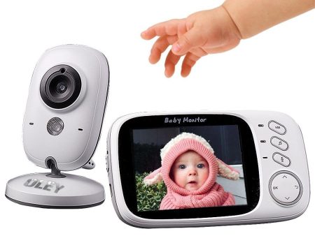 3.2-inch LCD Screen Wireless Digital Video Baby Monitor Long Life Battery Secured Camera with Night Vision and Lullabies Support Two-way Talk Fashion