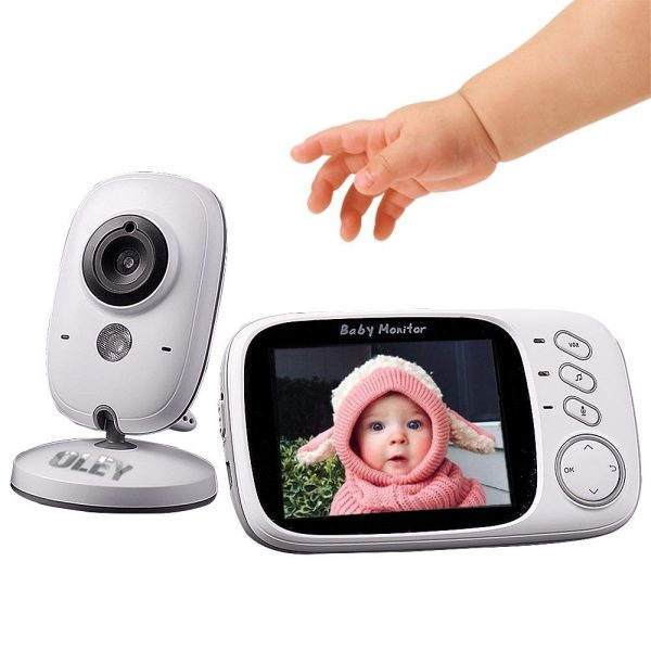 3.2-inch LCD Screen Wireless Digital Video Baby Monitor Long Life Battery Secured Camera with Night Vision and Lullabies Support Two-way Talk Fashion