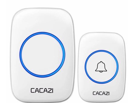 CACAZI 300m Range Wireless Doorbell Waterproof Cordless Door 36 Chimes Door Bell Kit Hot on Sale