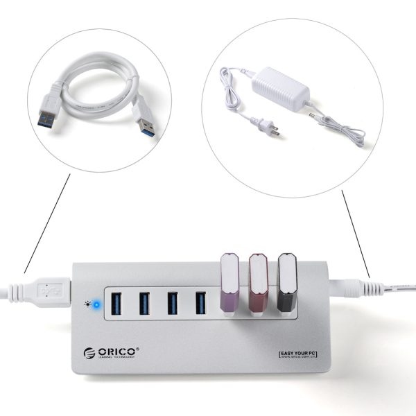 ORICO Aluminum 7 Ports USB 3.0 Hub with USB 3.0 Cable (M3H7) Online Hot Sale