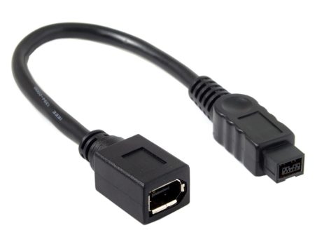 CY FW-012-BK 1394 Cable FireWire 400-to-800 Adapter Cable 6F-9M Cord 20cm For Cheap