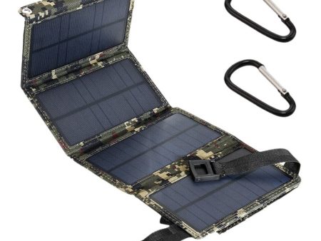 5V 10W USB Solar Charger Portable Outdoor Waterproof Solar Battery Charger USB Phone Charging Power Bank with 4 Solar Panels Supply