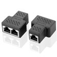 2PCS RJ45 Splitter Adapter 1 to 2 Dual Female 8P8C Extender Plug LAN Interface Ethernet Socket Connector Cheap