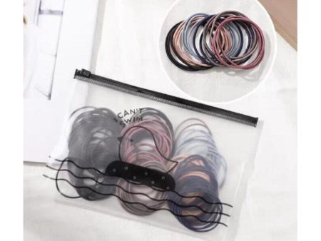 100Pcs Bag Simple Elastic Headband for Girls Women Daily Use Supply