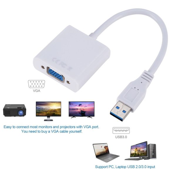 USB3.0 To VGA Adapter USB to VGA External Video Card VGA Converter For Cheap